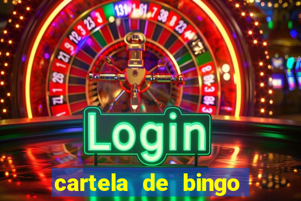 cartela de bingo pra imprimir