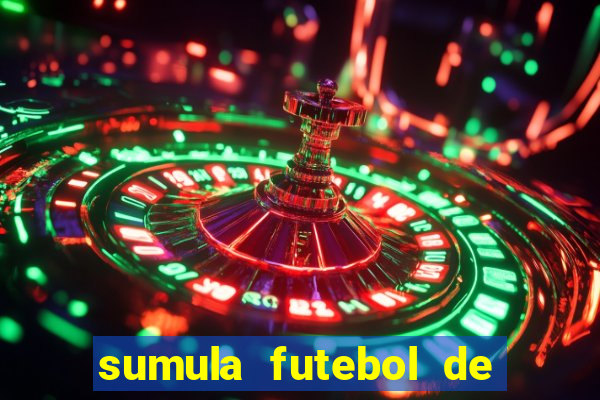 sumula futebol de campo word